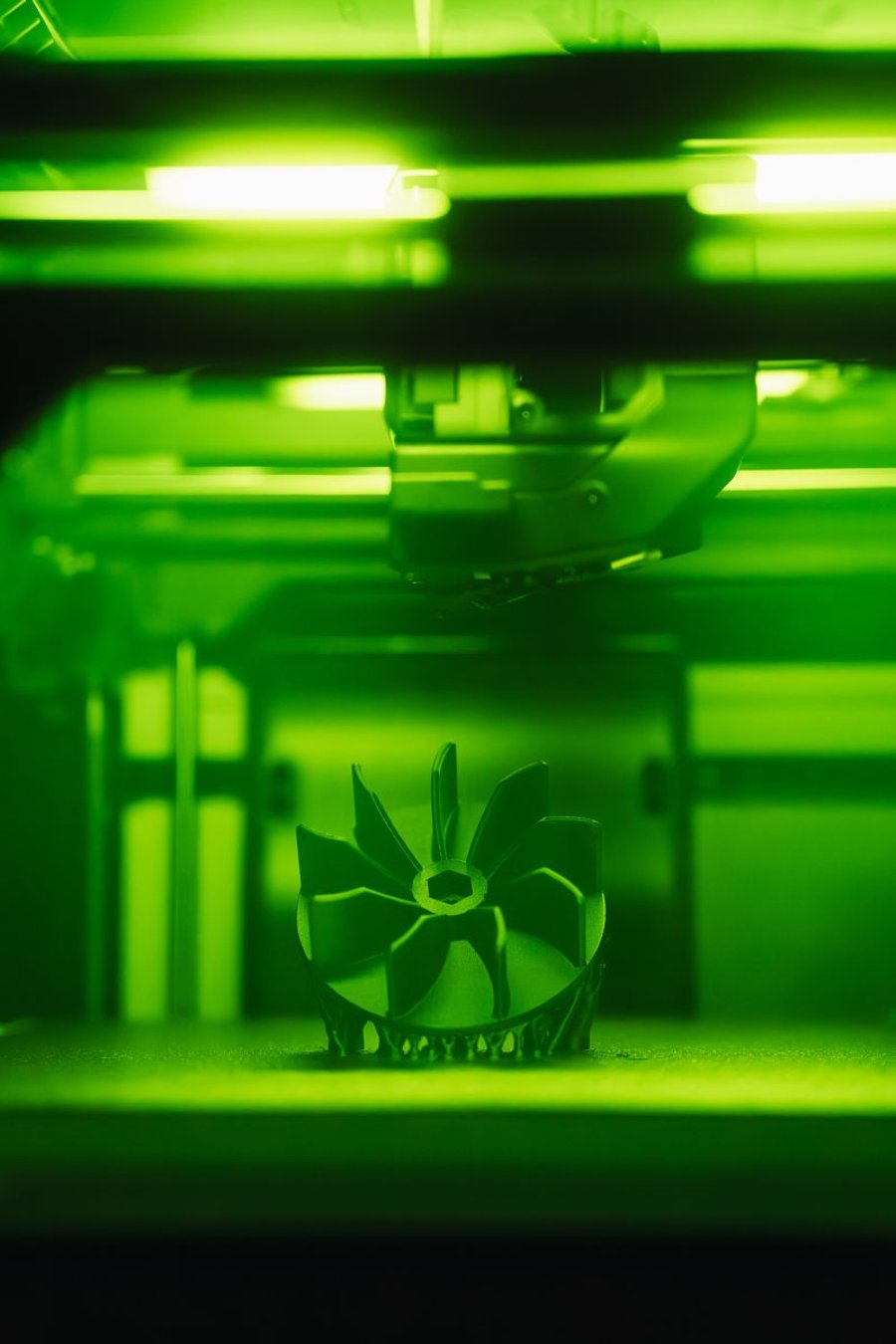 Pièce en cours d'impression 3D